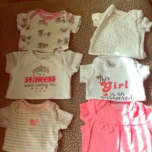 6 0-3 Months baby girl onesies